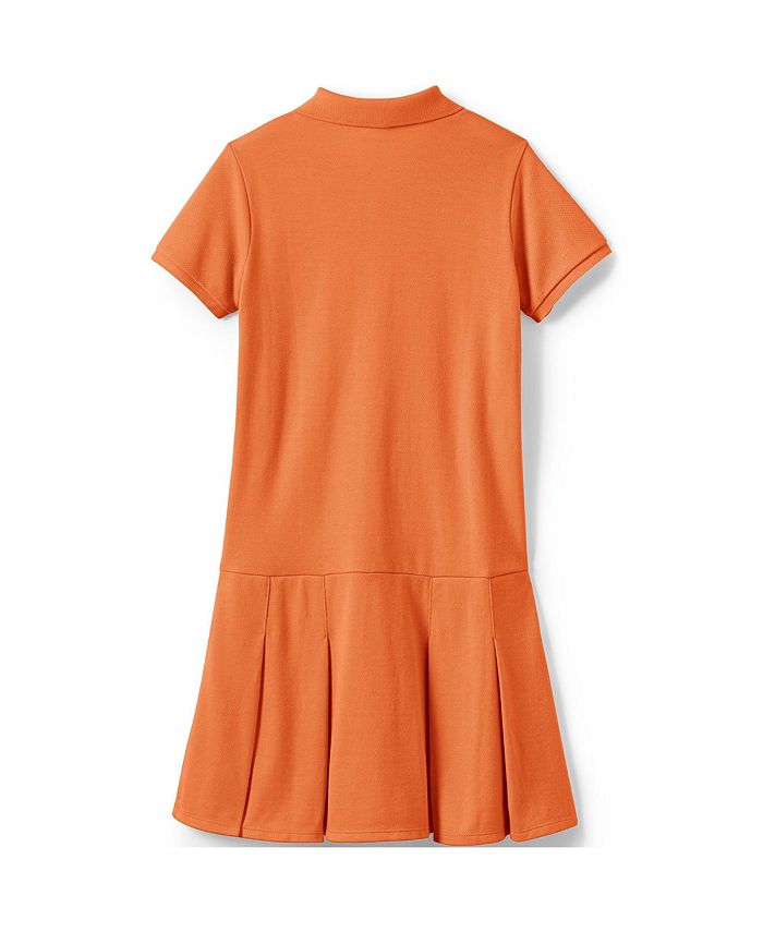 Lands' End School Uniform Girls Short Sleeve Mesh Polo Dress at the