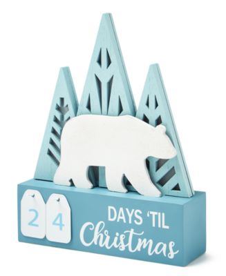 Holiday Lane Northern Lights LED Polar Bear Christmas Countdown ...