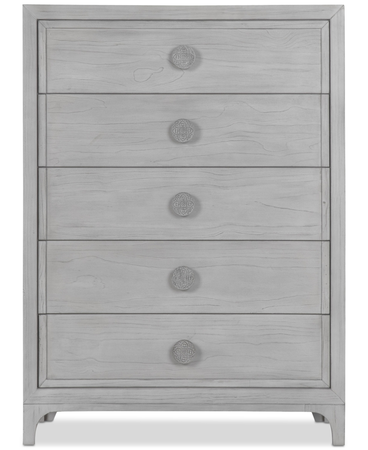 Furniture Boho Chic Chest In Washed Wht