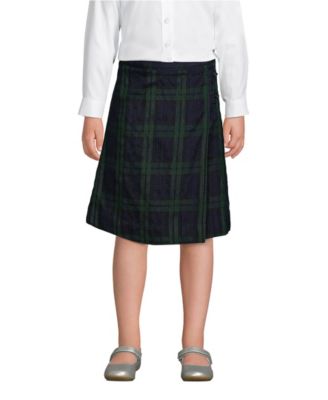 School Uniform Girls Plaid A-line Skirt Below the Knee