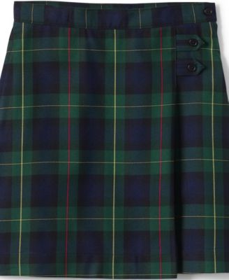 School Uniform Girls Plaid A-line Skirt Below the Knee