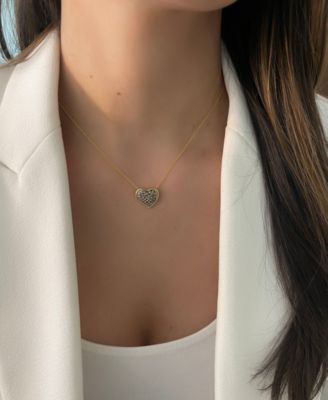 GODIVA x Le Vian&reg; Chocolate Ganache Heart Pendant Necklace Featuring Chocolate Diamond (5/8 ct. t.w.) in 14k Gold (Also Available in Rose Gold)