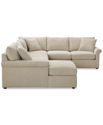 CLOSEOUT! Wrenley 138" 5-Pc. Fabric Modular Chaise Sectional Sofa