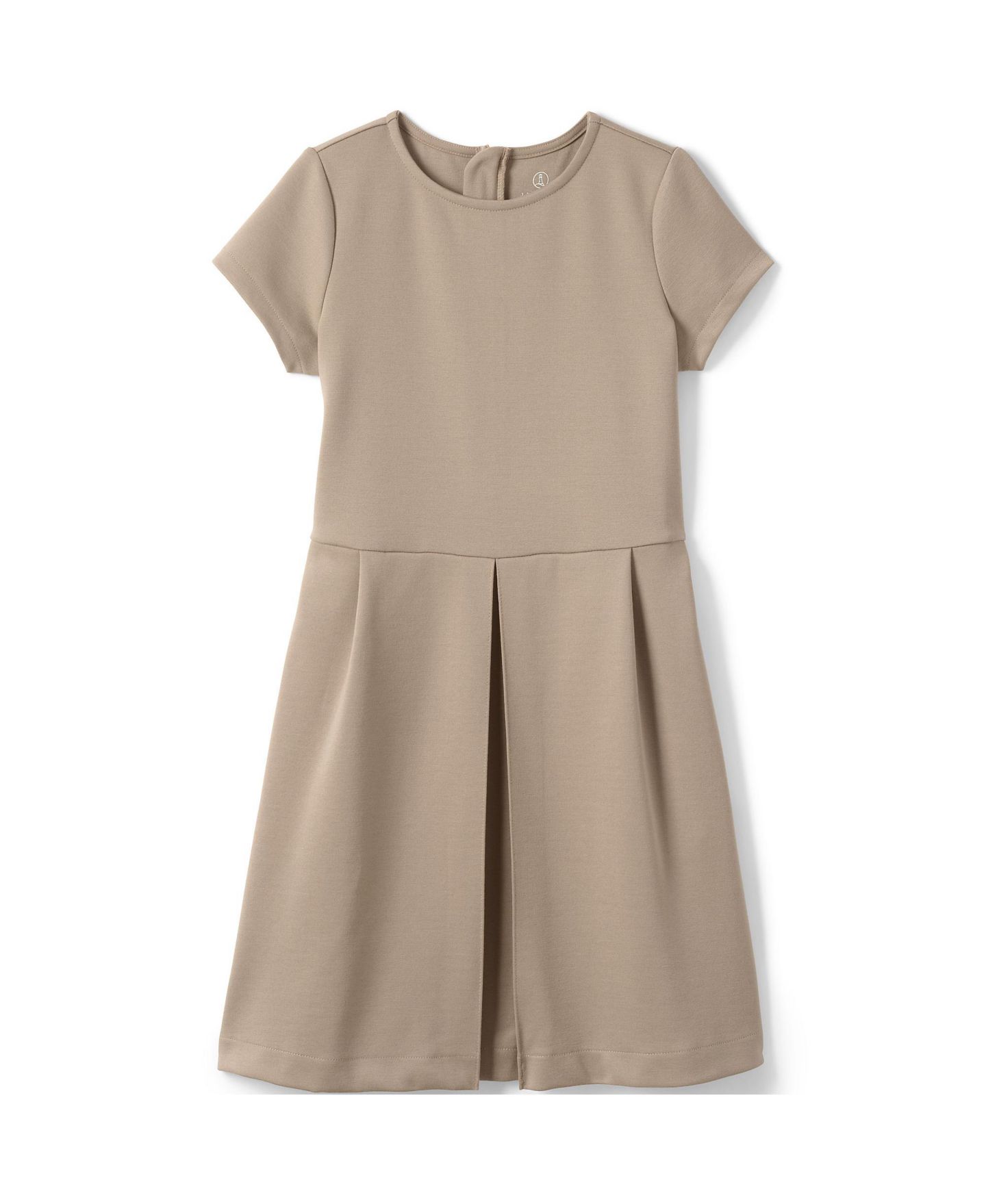 Платья Lands' End School Uniform Short Sleeve Ponte Dress Top of Knee для девочек, цвет: Хаки — фото 1