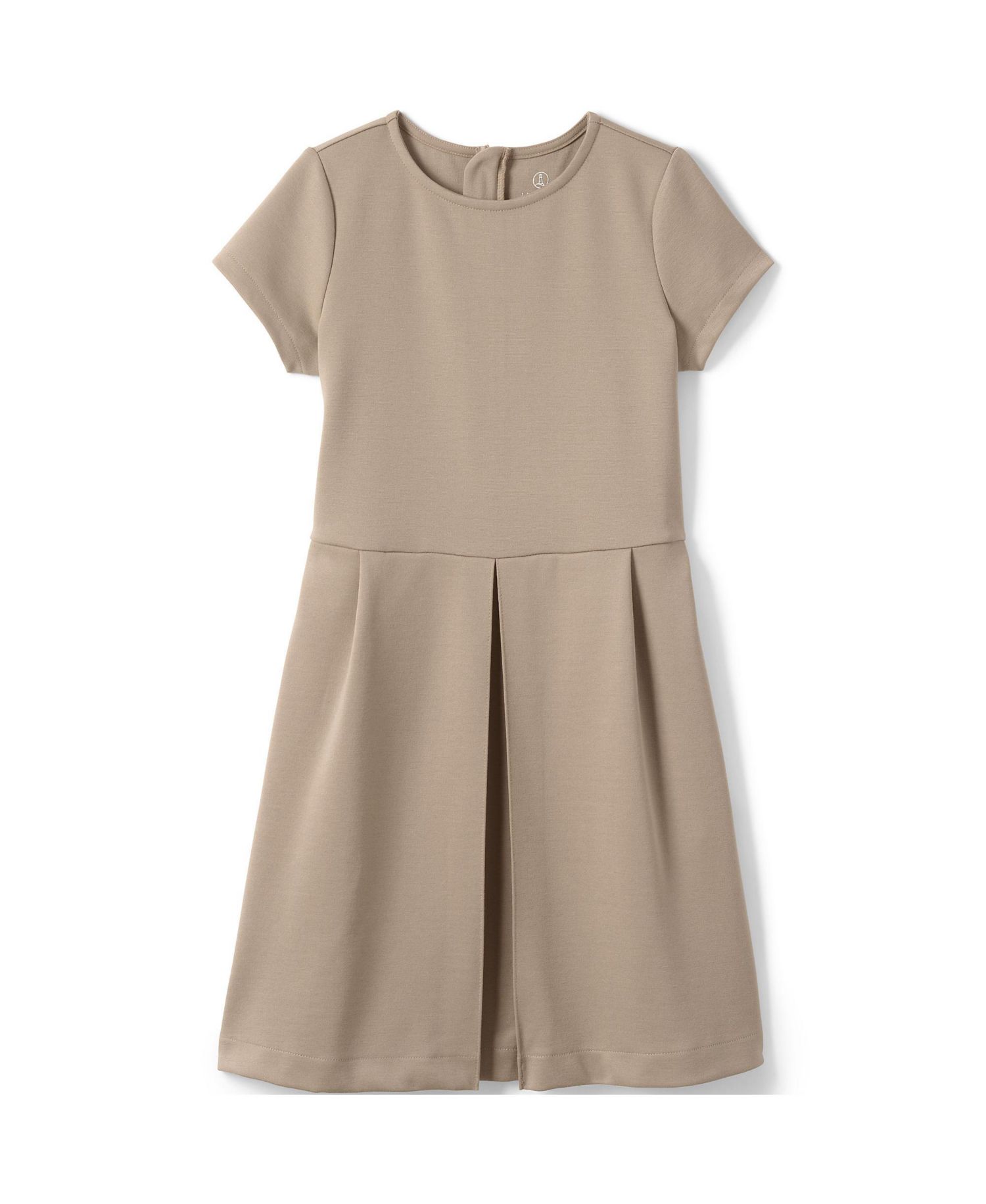 Big Girls School Uniform Short Sleeve Ponte Dress Top of Knee