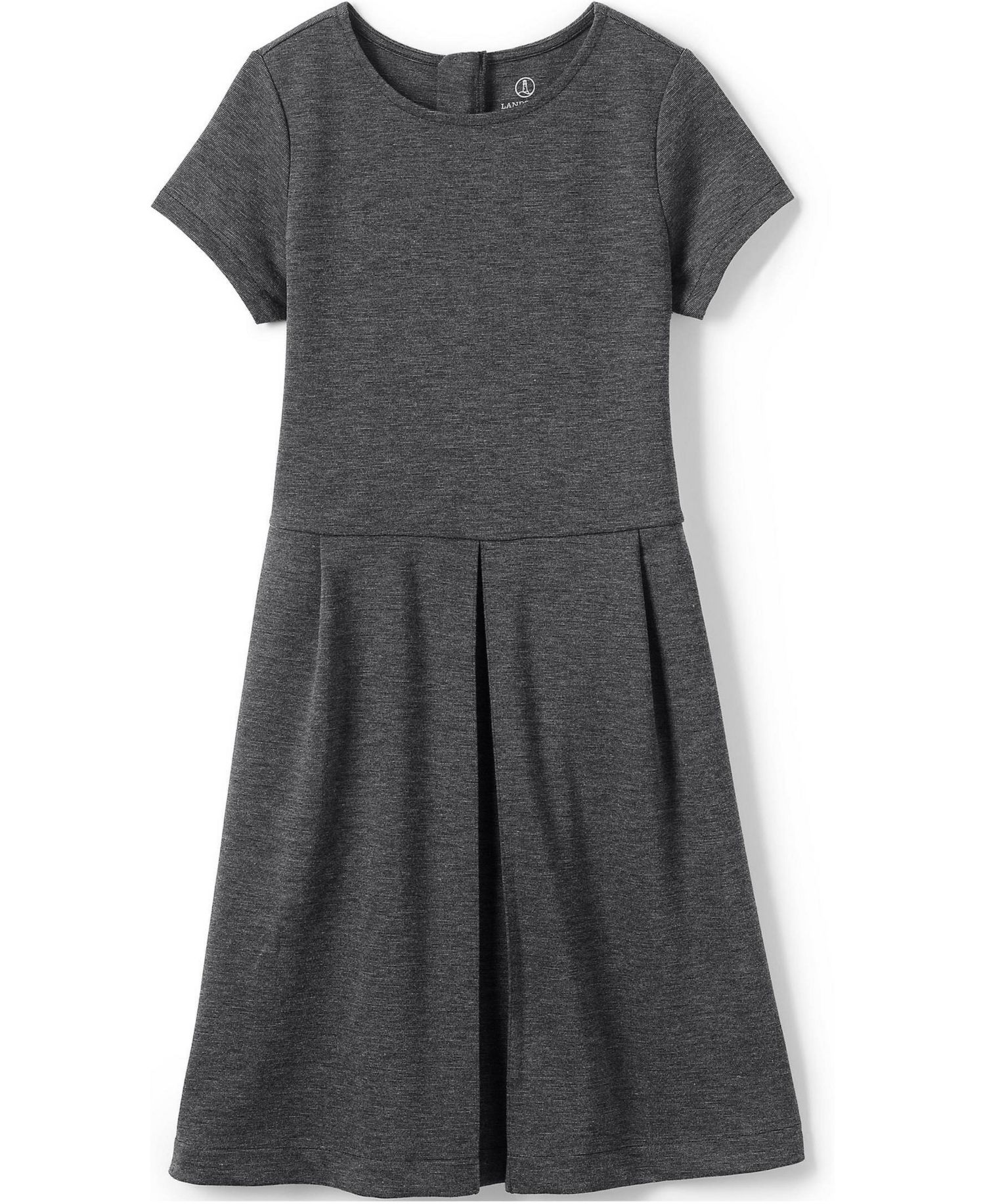 School Uniform Girls Short Sleeve Ponte Dress Top of Knee