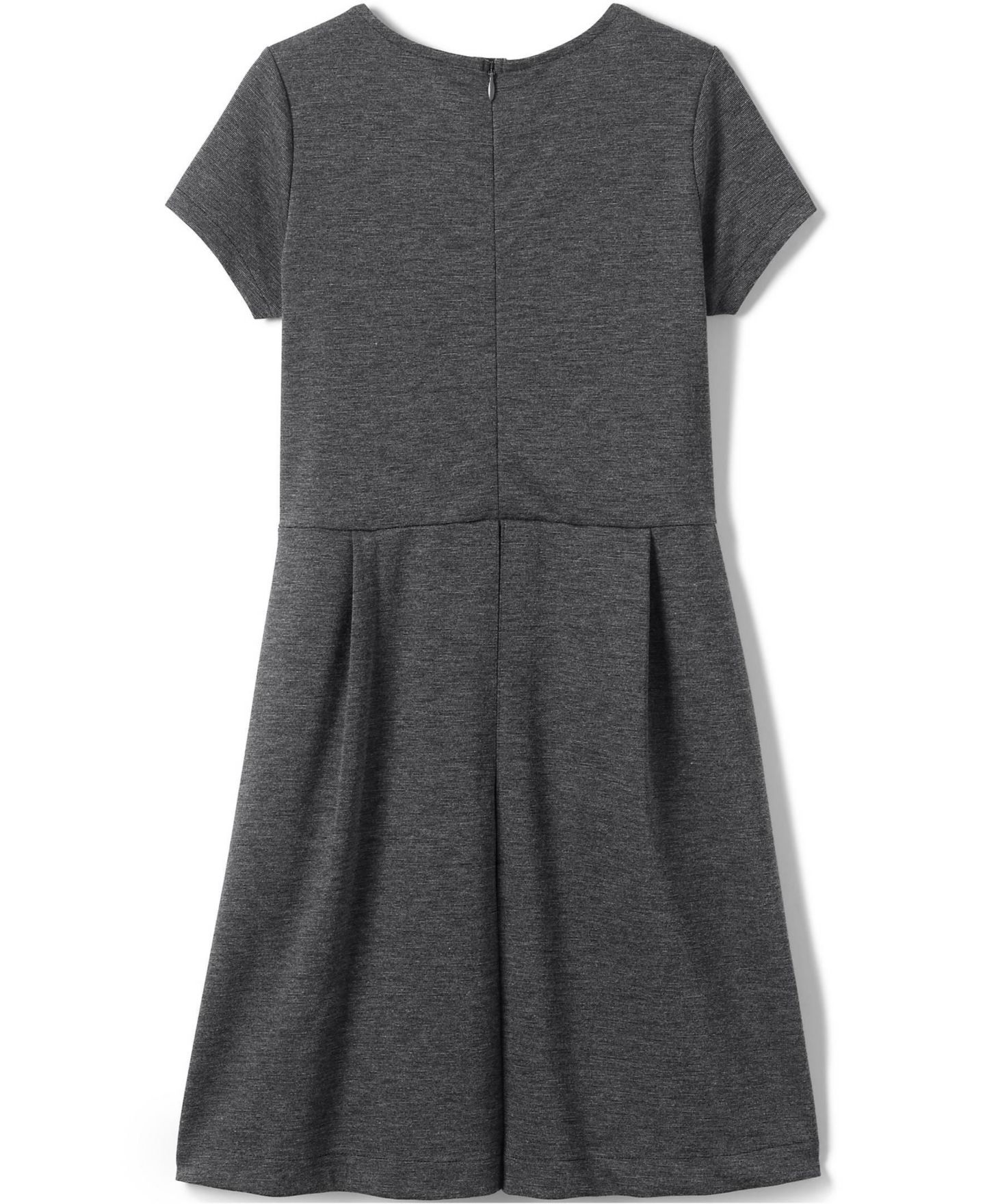 Детские платья Lands' End School Uniform Girls Short Sleeve Ponte Dress Top of Knee, цвет: Угольный меланжевый — фото 7
