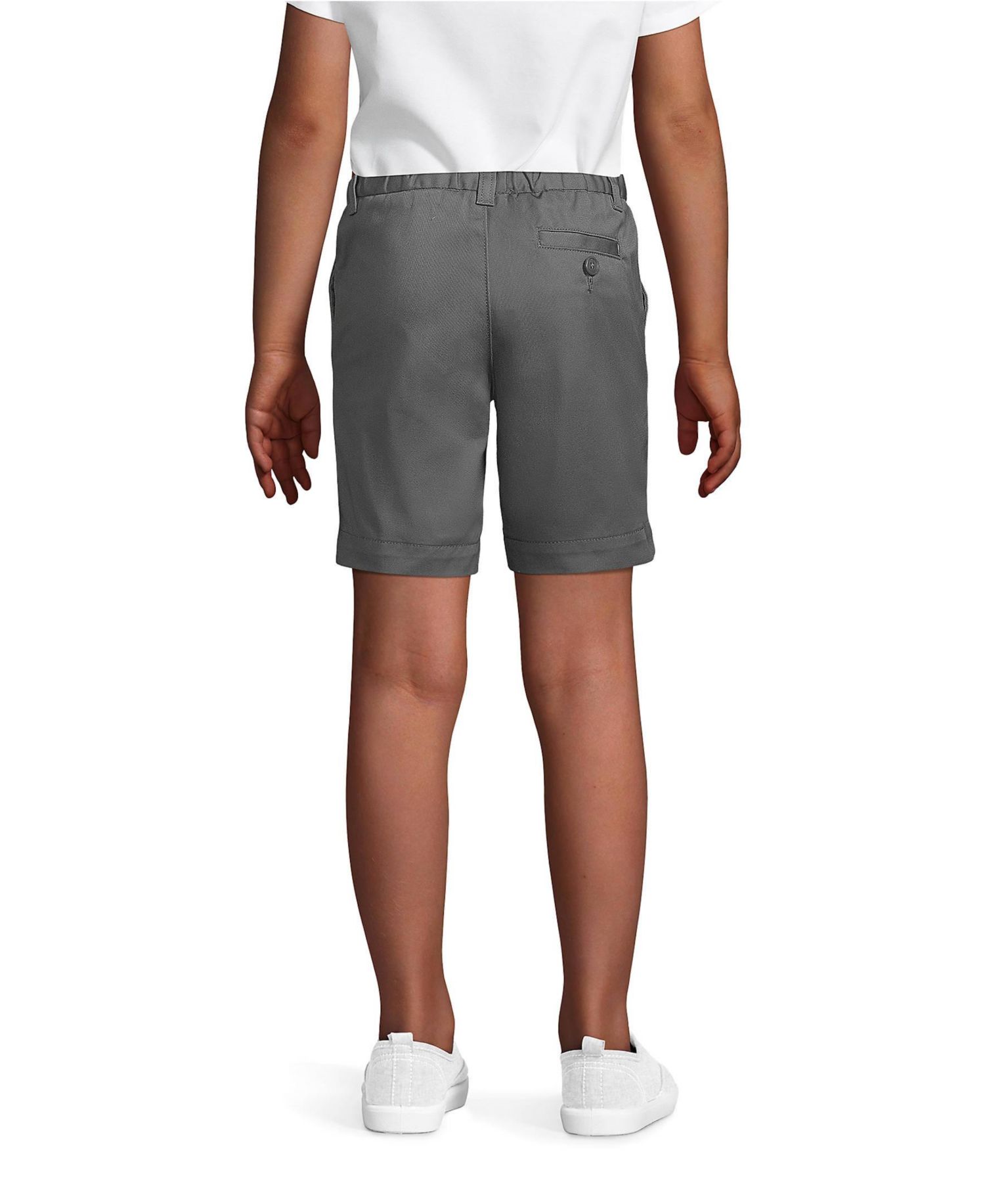 Little Girls Plain Front Blend Chino Shorts
