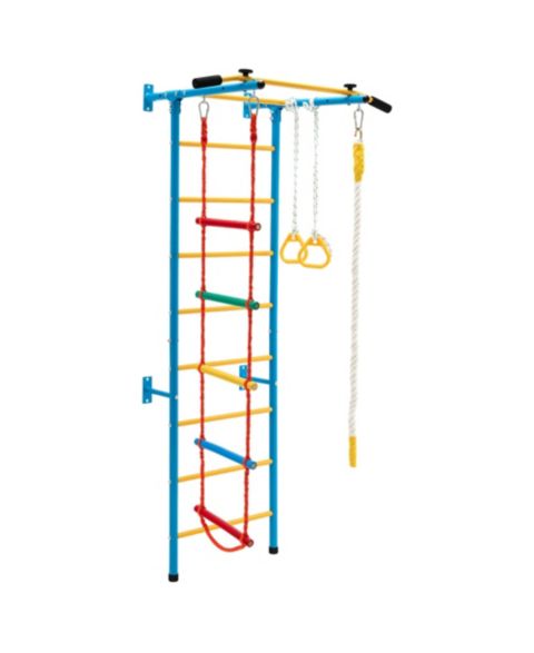 Детская игрушка Costway 5 in 1 Kids Indoor Gym Playground Swedish Wall Ladder Children Home, цвет: Синий