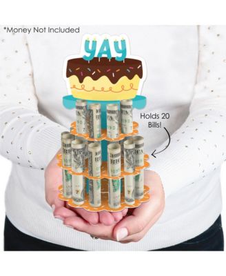 Colorful Happy Birthday DIY Birthday Party Money Holder Gift Cash Cake