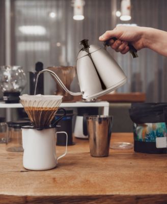 6-Cup Pour Over Gooseneck Coffee Kettle, Stainless Steel, 1 Liter Capacity