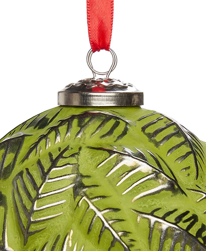 Holiday Lane Mint Moss Green Moss Ball Ornament, Created for Macy's