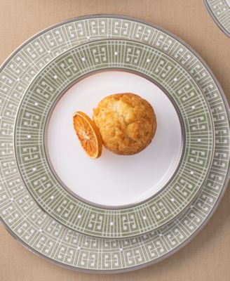 Infinity Green Platinum 4 Piece Salad Plate Set, Service for 4