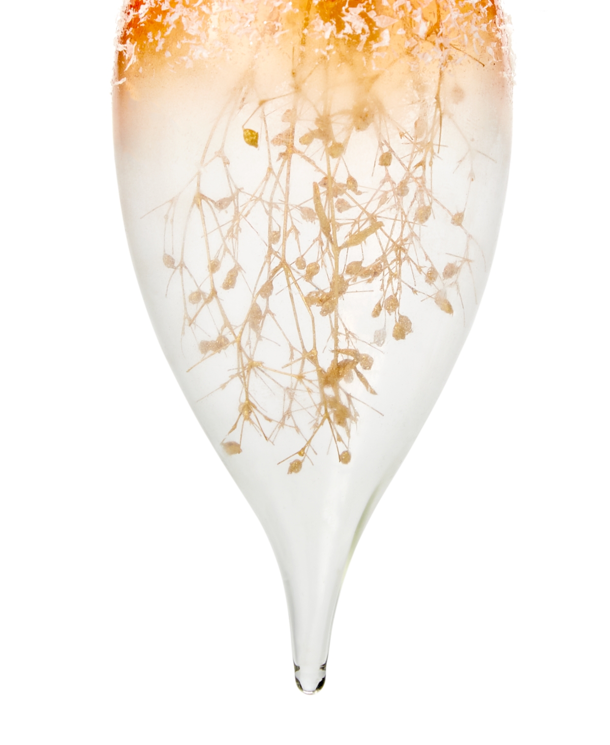 Holiday Lane Spiced Cider Copper Ombre Floral Drop Ornament, Created For Macy's In No Color