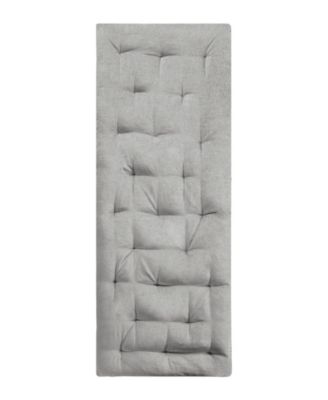 Edelia Poly Chenille Lounge Floor Pillow, 27 "x 74"