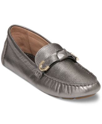 COLE HAAN Evelyn Bow Leather Driver Loafers