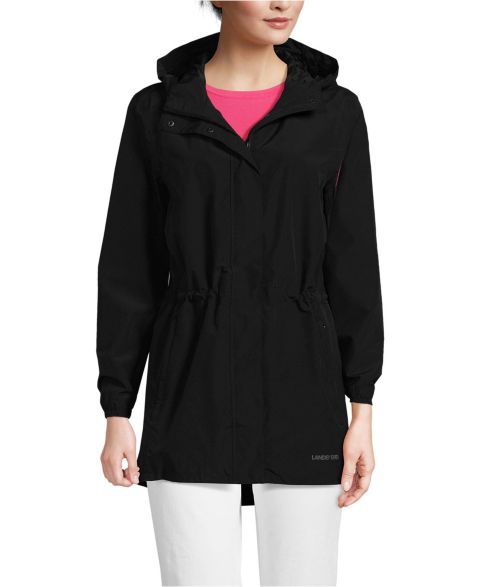 Женские куртки Lands' End Waterproof Hooded Packable Raincoat