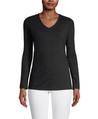 Women's Supima Cotton Long Sleeve V-Neck T-Shirt
