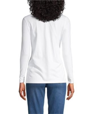 Women's Relaxed Supima Cotton Long Sleeve V-Neck T-Shirt