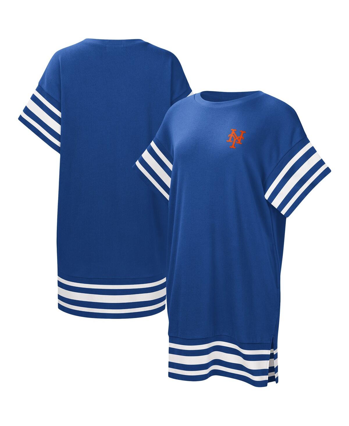 Women's Touch Royal New York Mets Cascade T-shirt Dress - Royal