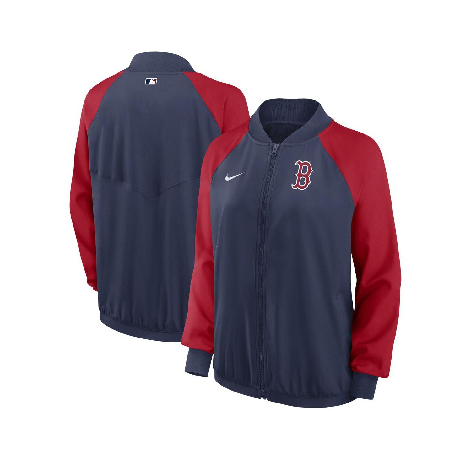 Women's Navy Boston Red Sox Authentic Collection Team Raglan Performance Full-Zip Jacket