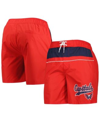 Men's Red Washington Capitals Freestyle Volley Swim Shorts