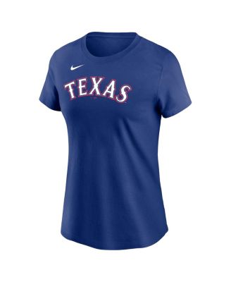 Women's Jacob deGrom Royal Texas Rangers 2023 Name and Number T-shirt