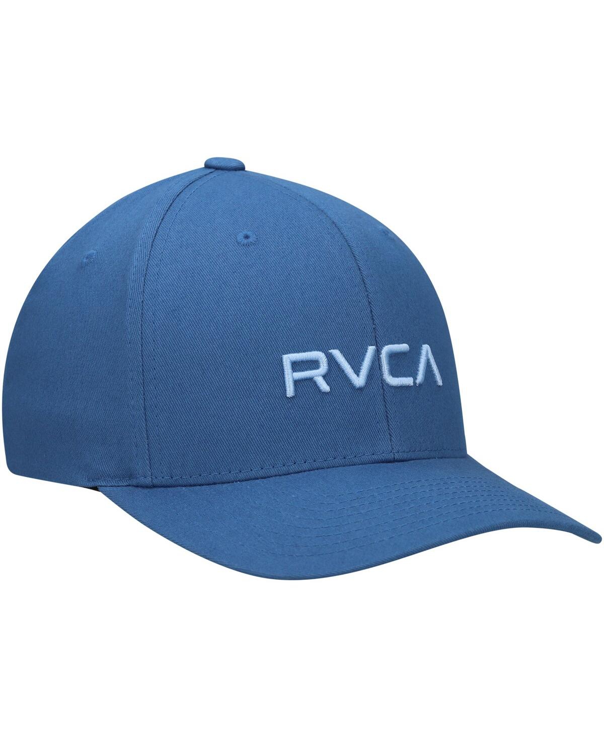 Shop Rvca Men's  Blue Logo Flex Hat
