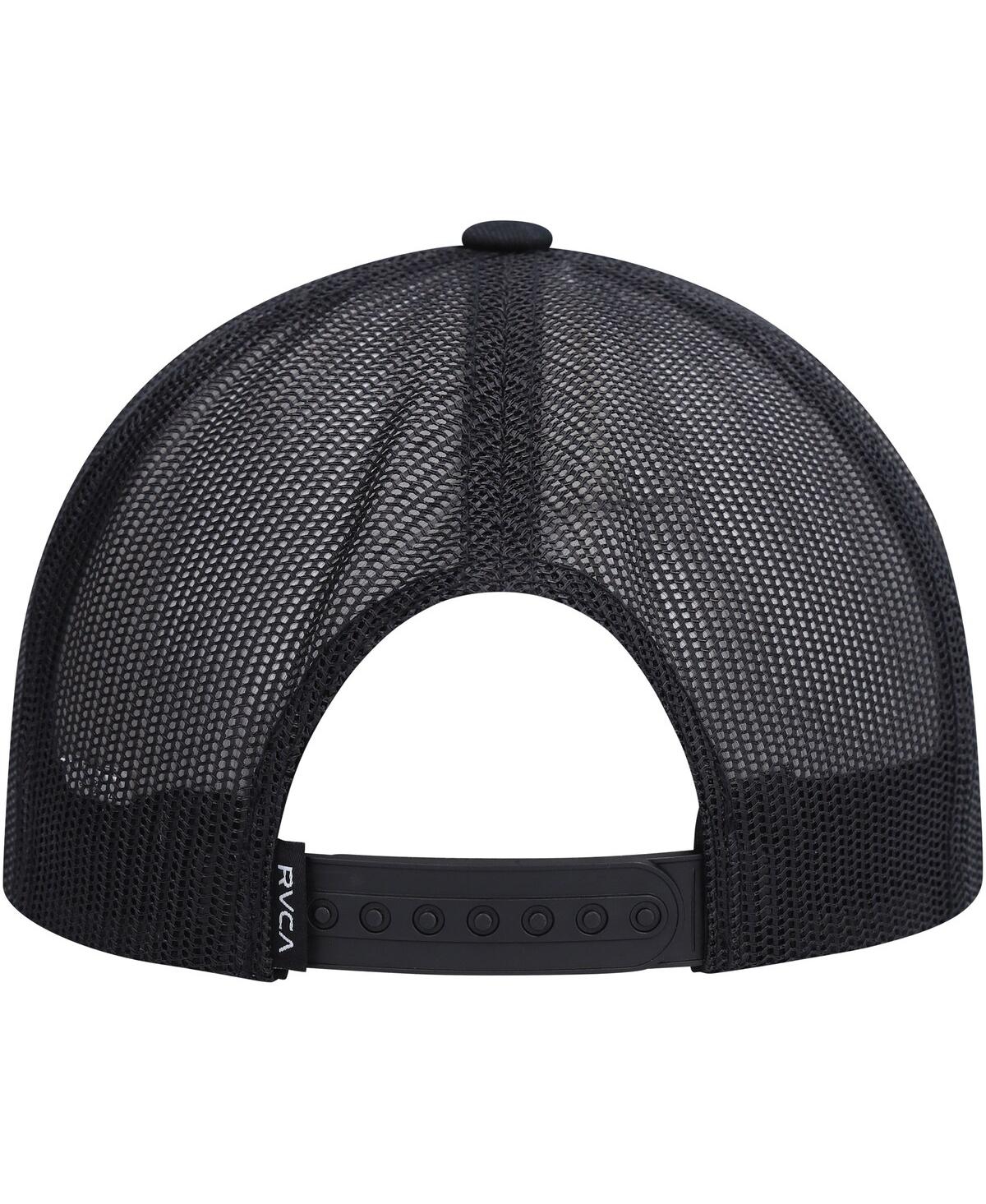 Shop Rvca Men's  Black Jamie Trucker Snapback Hat