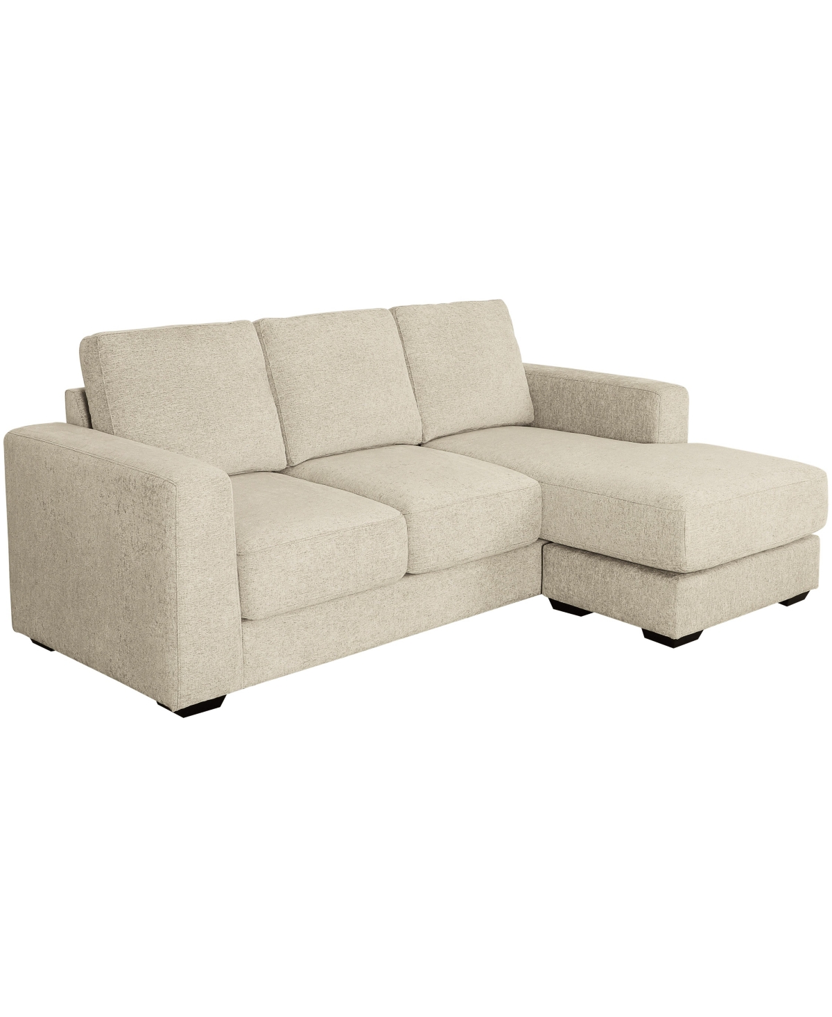 Abbyson Living Elizabeth 85" Stain-resistant Fabric Reversible Sofa Chaise Sectional In Sand