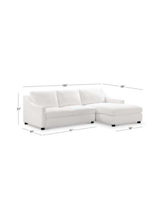 Garcelle 2 Piece Stain-Resistant Fabric Sectional