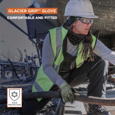 Men's Glacier Grip Gloves with Double Sided PVC Honeycomb Grip (Pack of 12 Pairs)