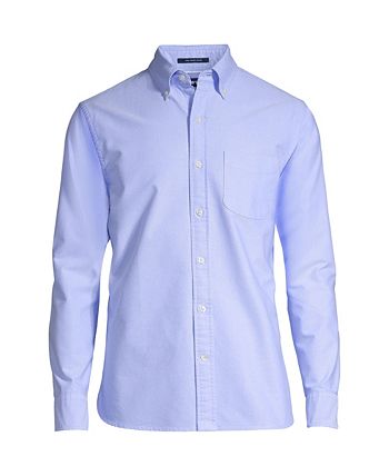 Lands' End Men's Traditional Fit Sail Rigger Oxford Shirt - Macy's