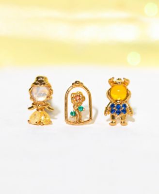Crystal Multi-Color Disney Princess Beauty and the Beast Stud Earring Set