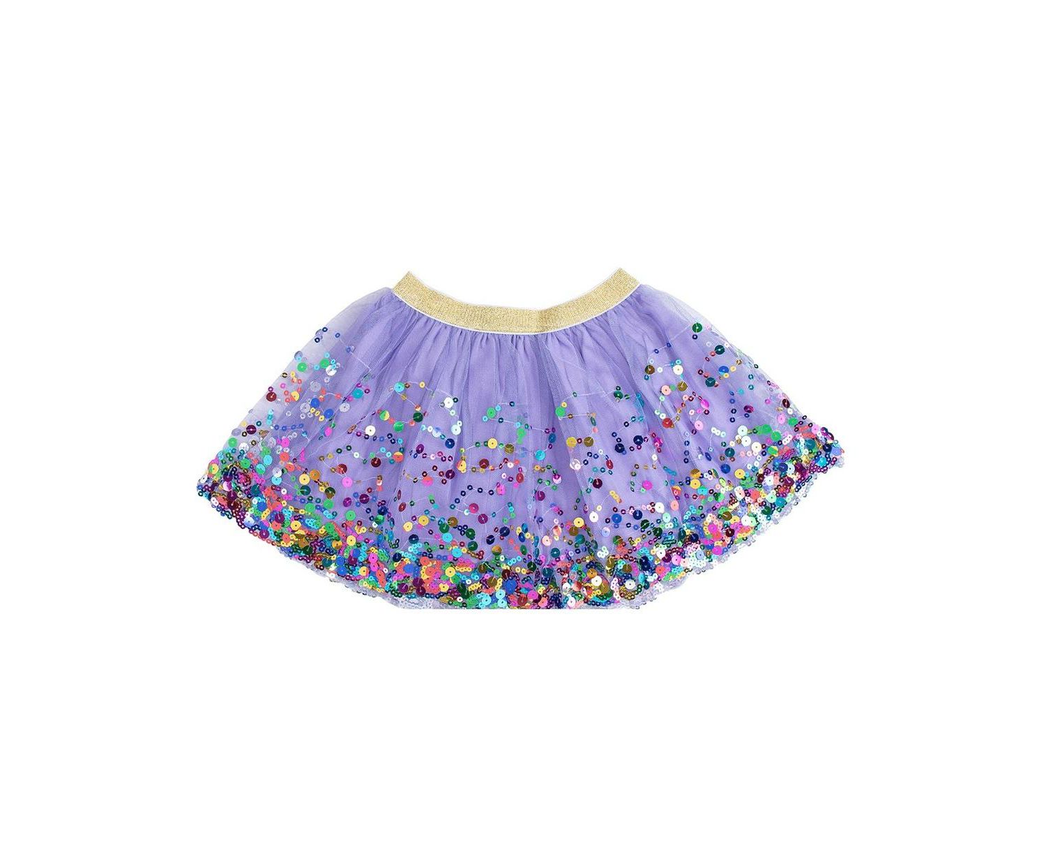 Little and Big Girls Lavender Confetti Tutu Skirts