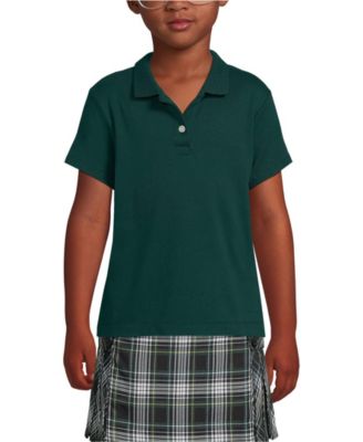 School Uniform Girls Short Sleeve Feminine Fit Interlock Polo Shirt