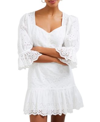 French Connection - Women's Cillia Cotton Eyelet Mini Dress