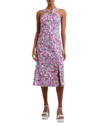 French Connection - Women's Fontini Cotton Ring-Halter Midi Dress