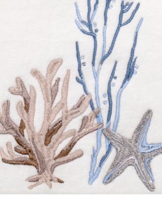 Avanti Abstract Coastal Seashells & Coral Bath Towel, 27" x 50"