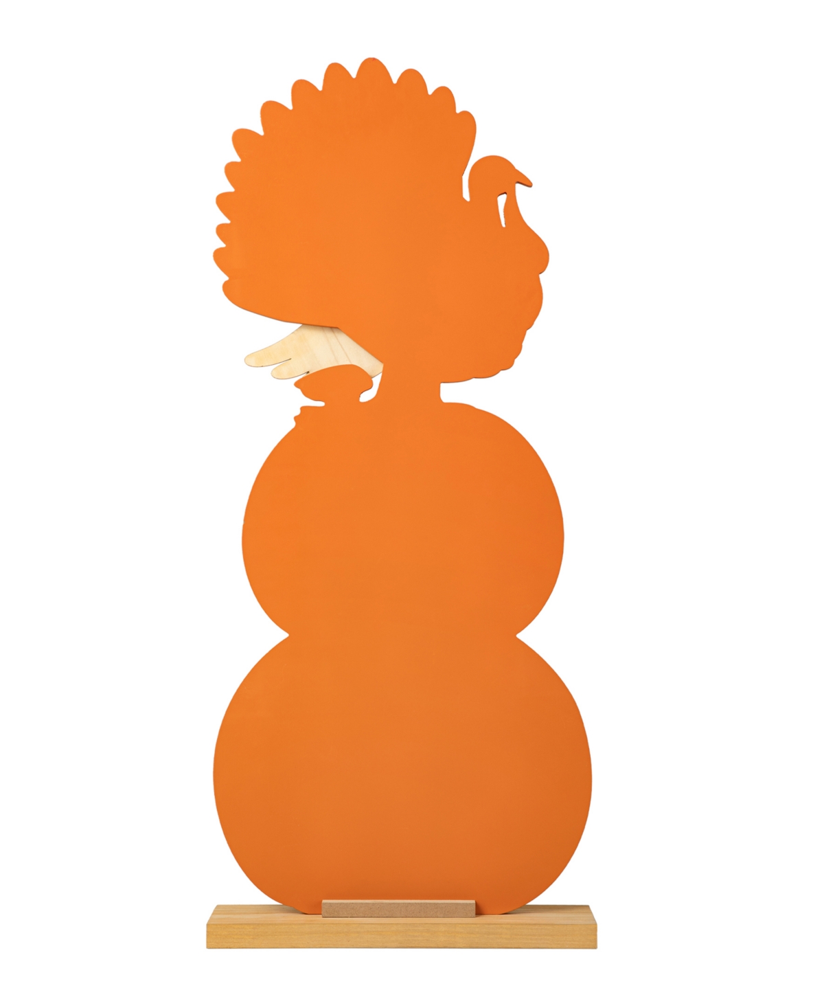 Glitzhome H Thanksgiving Wooden Stacked Pumpkin Turkey Porch Decor