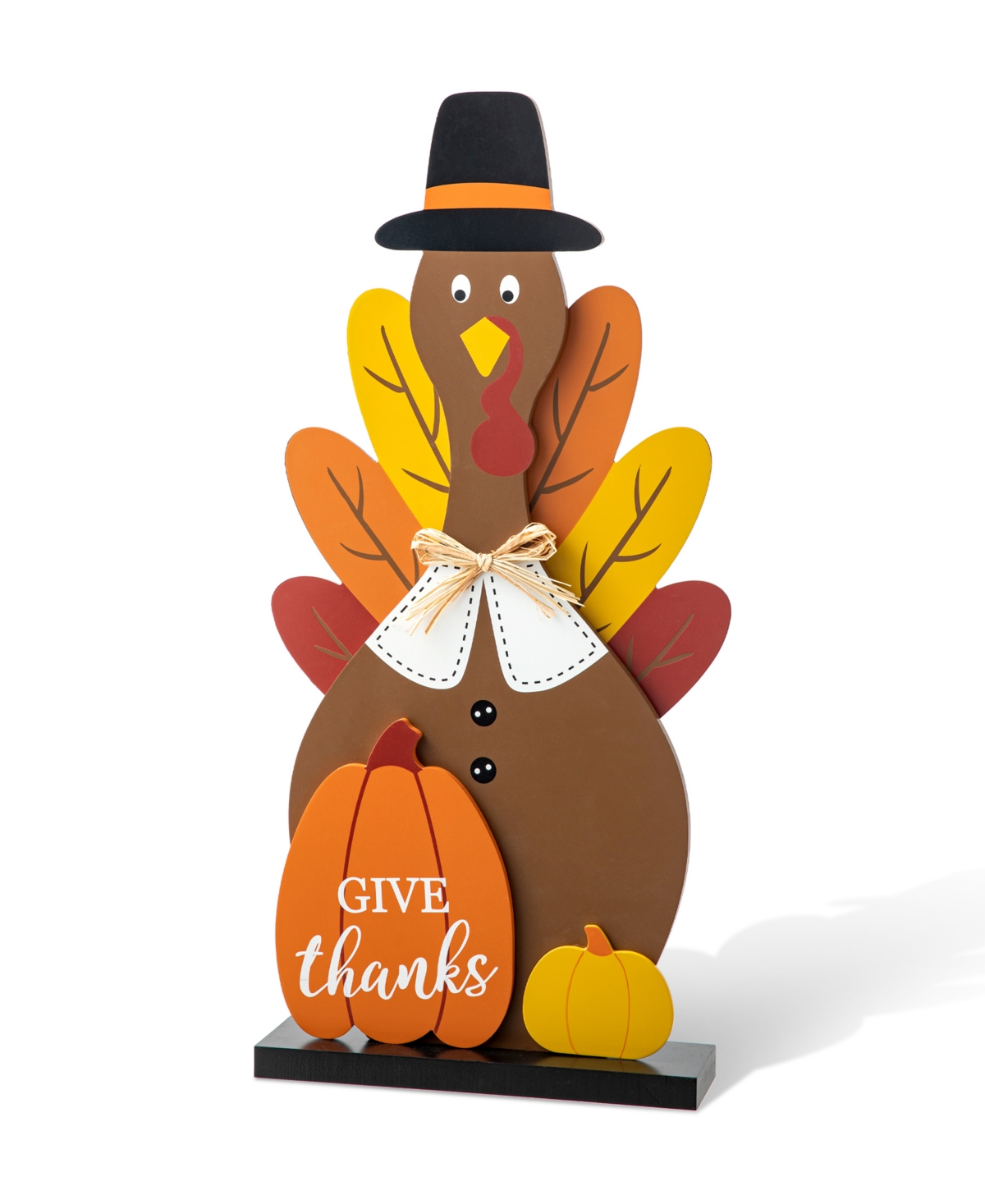 Glitzhome 31" H Thanksgiving Wooden Turkey Porch Decor In Multi