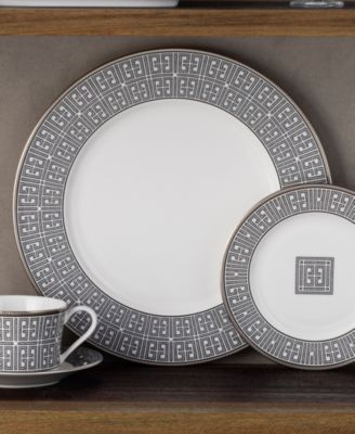 Infinity Graphite 4 Piece Dinner Plate Set, Service for 4