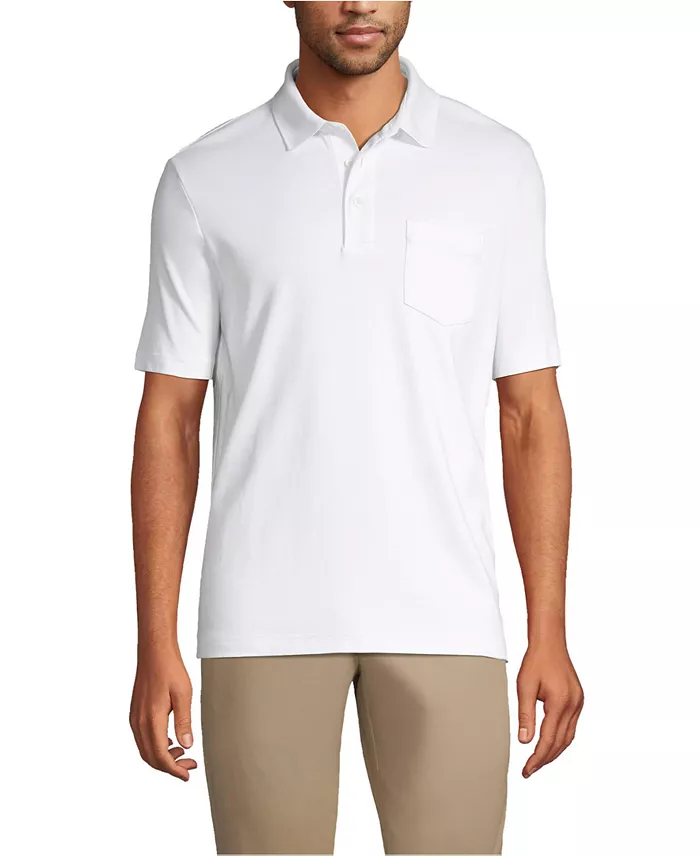 Big & Tall Short Sleeve Cotton Supima Polo Shirt with Pocket