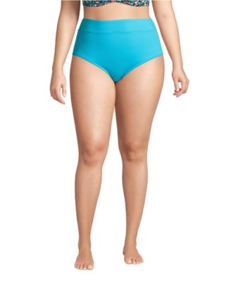 Plus Size Tummy Control High Waisted Bikini Swim Bottoms