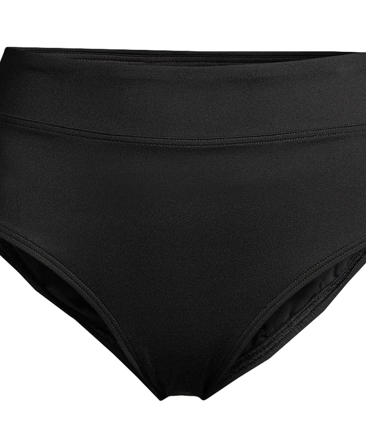 Lands' End Plus Size Tummy Control High Waisted Bikini Swim Bottoms