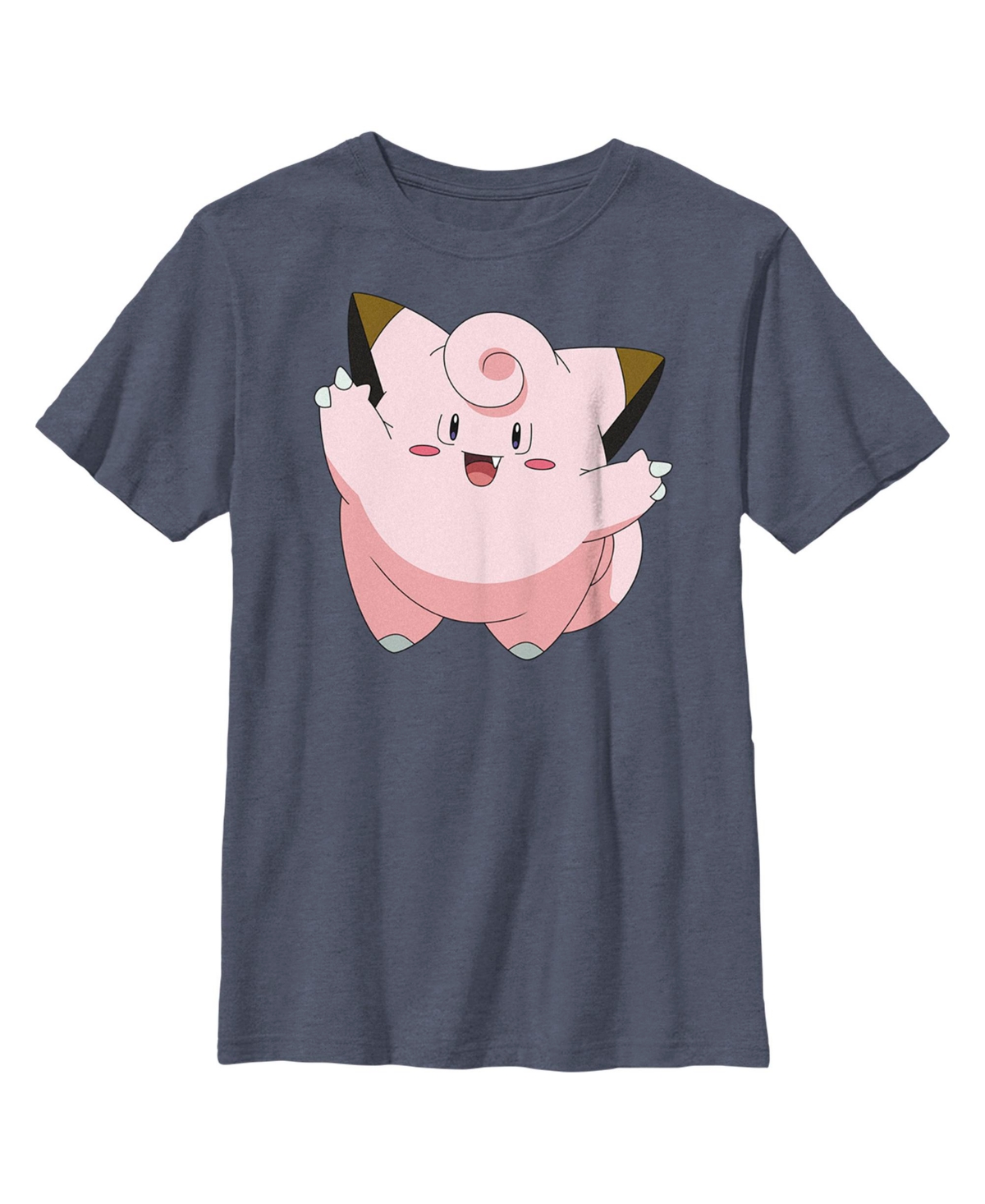 Nintendo Boy's Pokemon Clefairy Large Portrait Child T-shirt In Navy Blue Heather