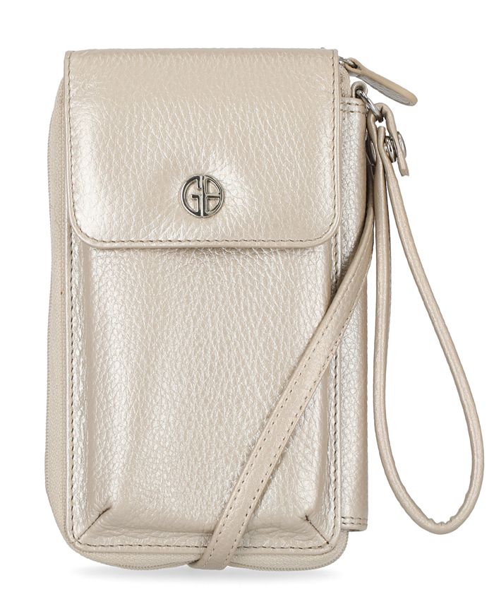 Giani Bernini Softy Leather Tech Crossbody Wallet, Created for Macy's