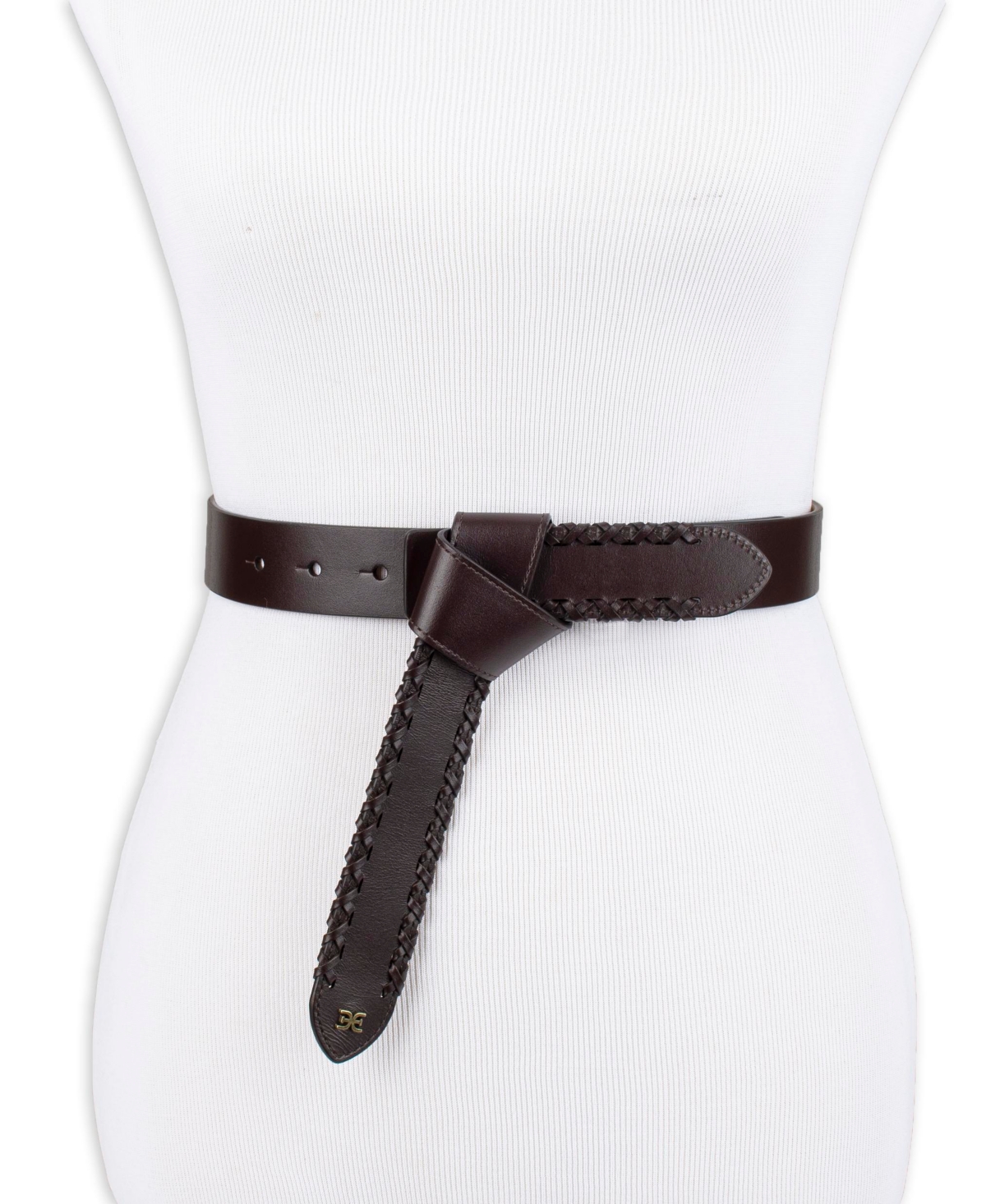 Shop Sam Edelman Women's Pre-knotted Faux Wrap Belt In Brown