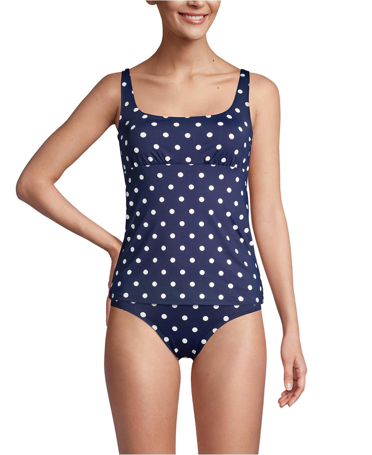 Lands' End Women's Square Neck Underwire Tankini Swimsuit Top