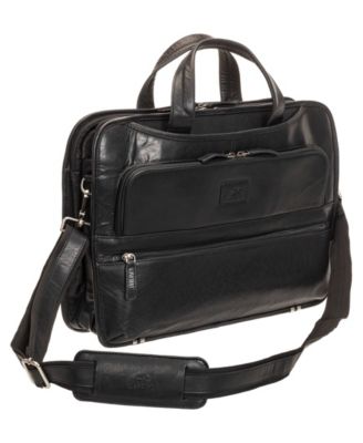 Men's Buffalo Triple Compartment Briefcase for 15.6" Laptop and Tablet